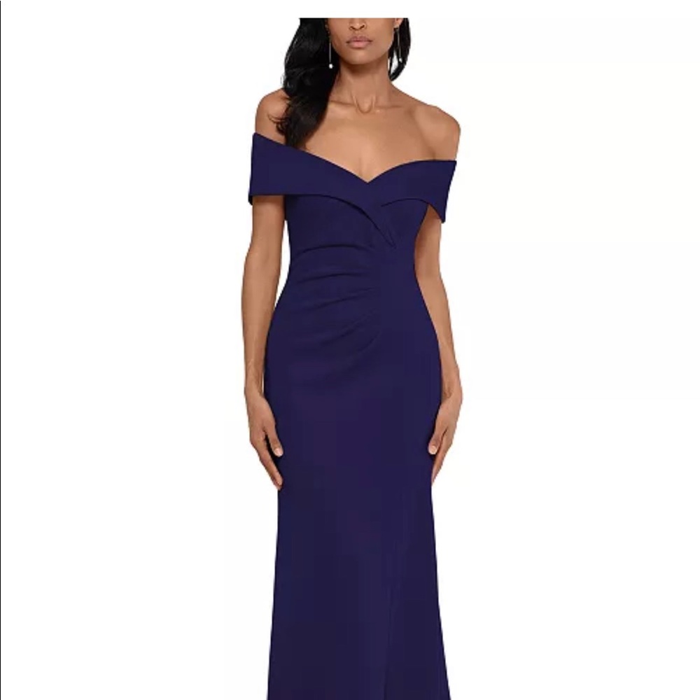 Off-The-Shoulder Ruched Gown 18W - Mother of the Bride/Groom Formal Gown